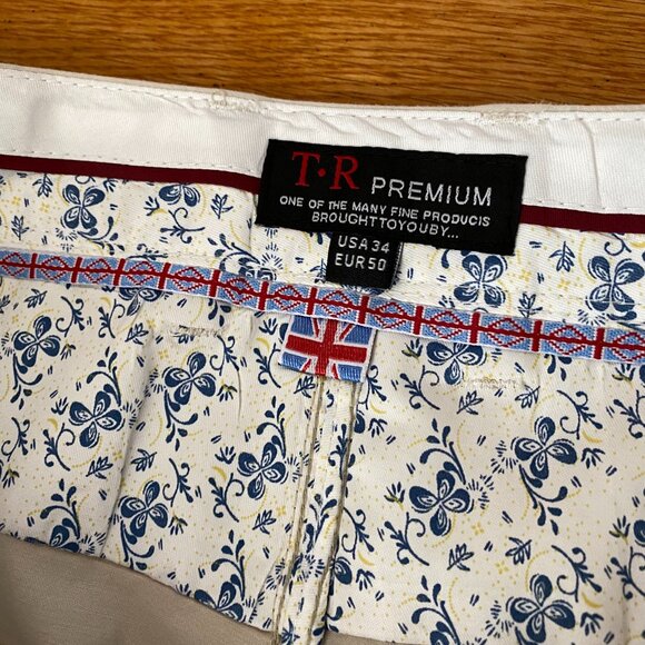 TR Premium Tailored Recreation Golf Pants Tan Chino 34 x 32 Stretch NWT - Picture 4 of 11